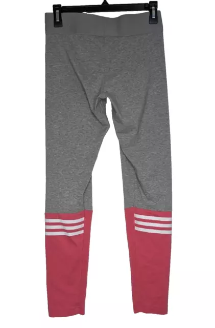 Adidas Originals Women's Size Small Activewear Leggings Colorblock Gray & Pink 2