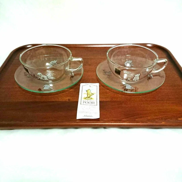 Noritake Heat Resistant Glass Cup Saucer Winnie The Pooh