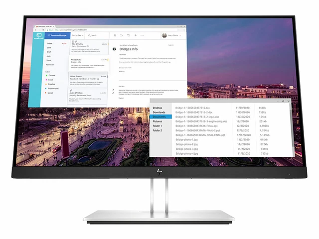 HP Monitor E23 G4 FHD 58,4cm 23Zoll HDMI USB port VGA DisplayPort
