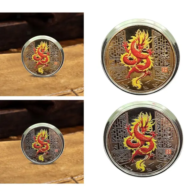 Acheter Pièce commémorative du Dragon chinois de la prospérité, pièce de  mascotte traditionnelle chinoise, 1 pièce