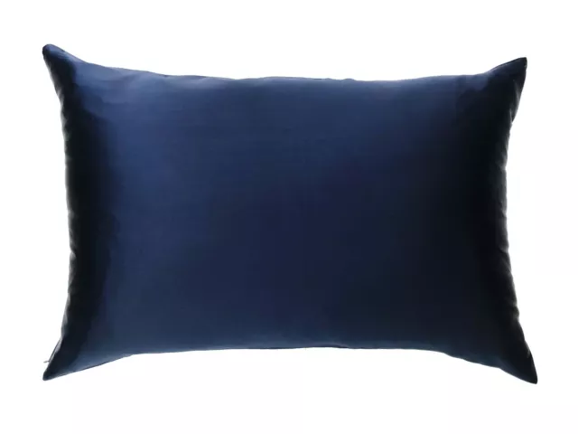 1x NAVY BLUE Both Sides 100% Pure Mulberry Silk Pillowcase 22 Momme Quality