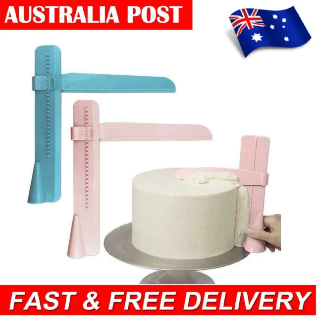 new Adjustable Cake Edge Smoother Scraper Tool Butter Cream Decor Cake Smoothing