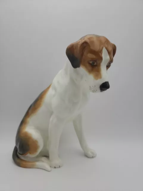 Royal Worcester Large Sitting Hound Dog Figurine 2994 England