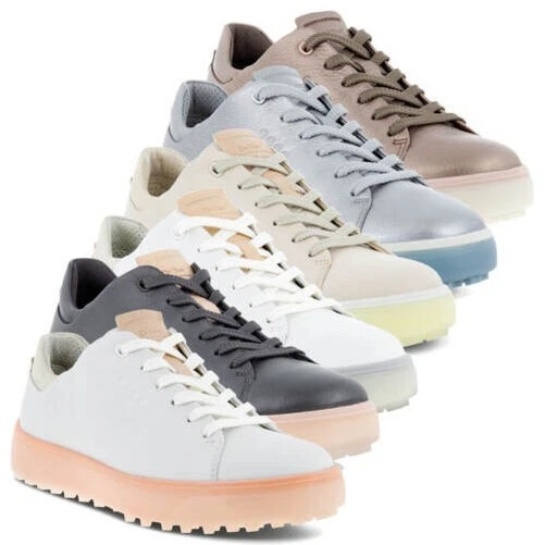 Ecco Femmes Golf Plateau Hydromax Eau Résistant Golf Cuir Chaussures 29% OFF