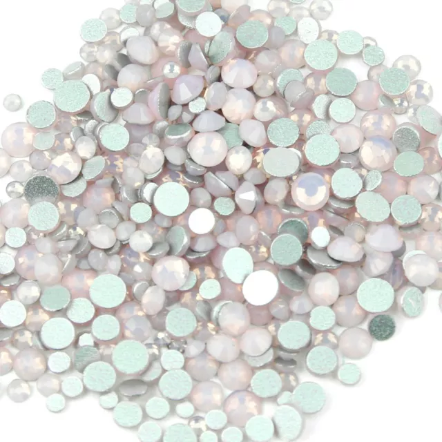 400pcs Small Sizes mixed Glass Rhinestones ss4 - ss12 Clear Iridescent Nail Art