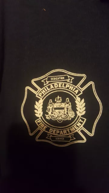 Philadelphia Fire Department Dept P.f.d. 9-11 Golf Pocket T-Shirt Philly Rare L