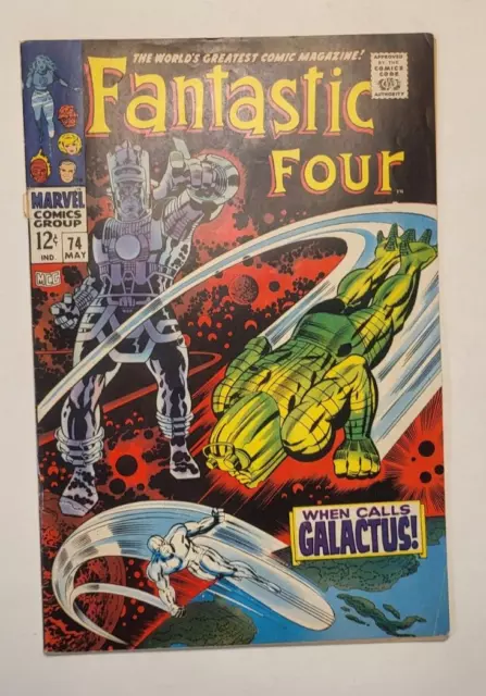 Comic, Marvel silver age, Fantastic Four # 74, Galactus, Silver Surfer