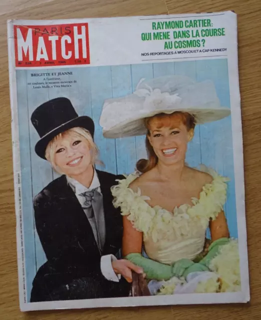 Paris Match 1965 Brigitte Bardot Et Jeanne Moreau,Spatial Sovietique Voskhod