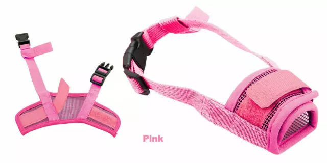 Pet Dog Adjustable Mask Stop Bark Bite Mesh Soft Mouth Muzzle Grooming Chewing