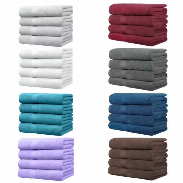 4 Pcs Extra Large Bath Sheet/Bath Towel Set High Hotel Quality Cotton Towels Set