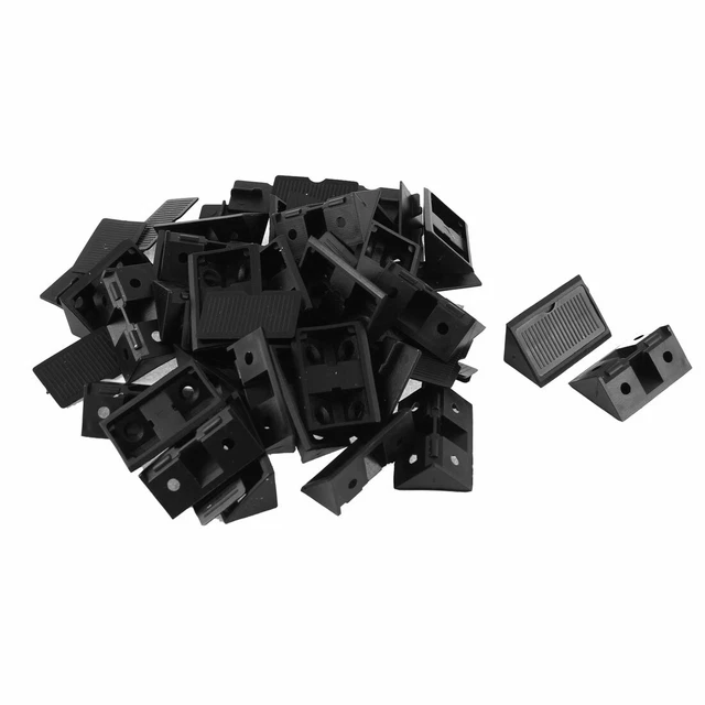 50 Protezioni Angolari In Plastica Nero - Paraspigoli Per Imballaggio Scatole