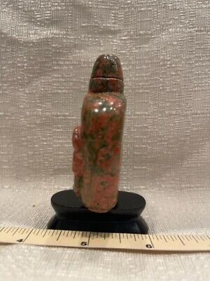 Chinese Hand Carved Red Unakite Snuff Bottle Natural Original Color # 14 3