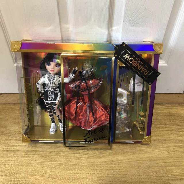 RAINBOW HIGH JETT DAWSON Art of Fashion 2021 Collector Doll Black White Shadow EUR 27,61