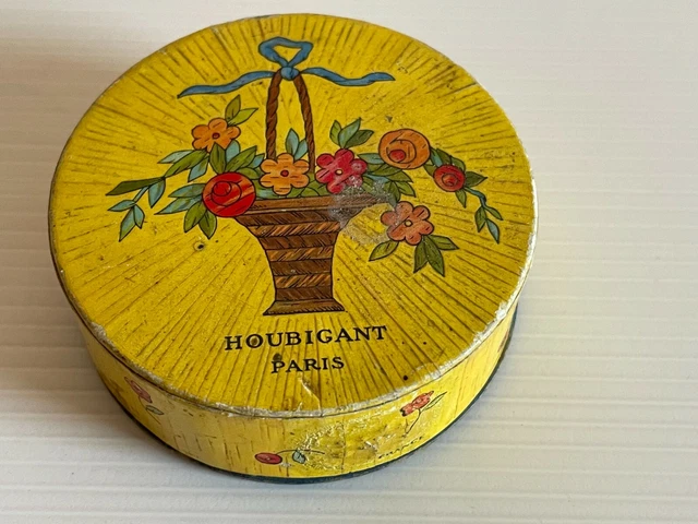 Ancien Poudrier Houbigant - Blanc, Occasion Très Bon état, Vintage Français