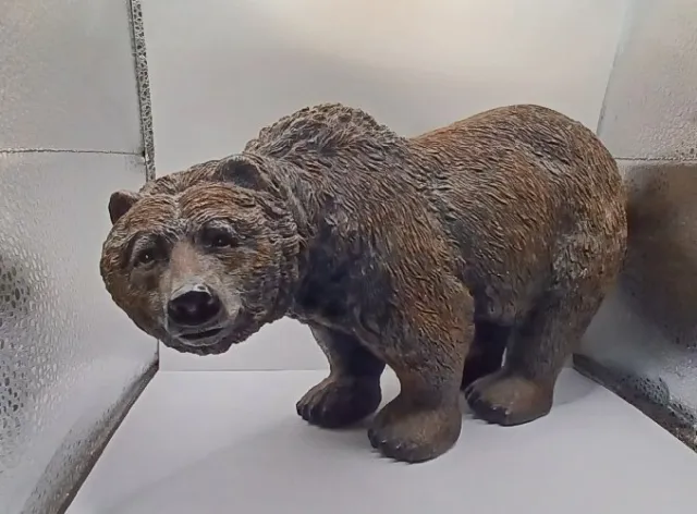 Realistic Large Grizzly Brown Bear Resin Figurine