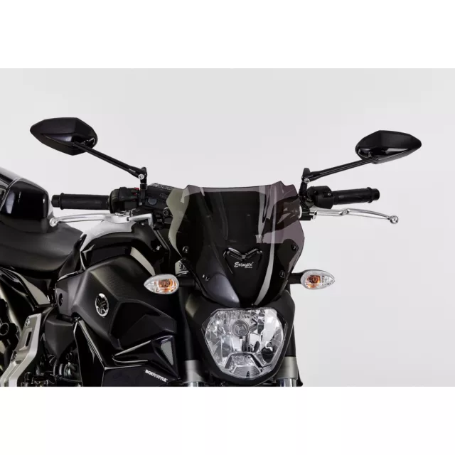 ERMAX Scheibe Naked Bike mit ABE schwarz-getönt passen für YAMAHA MT 07