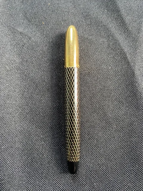 Vintage Black 1940s Eversharp Pen Rare Gold  Cap 14k