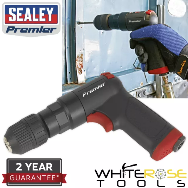 Sealey Air Pistol Drill Ø10mm with Keyless Chuck Composite Reversible - Premier