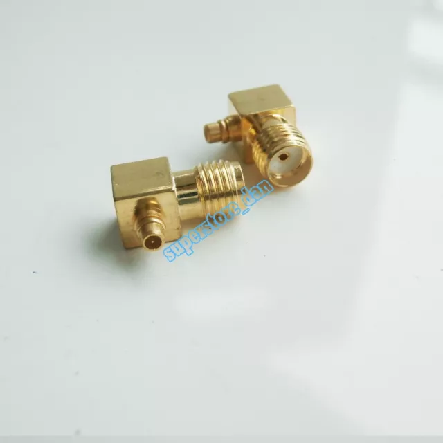 SMA female jack to MMCX male right angle 90° plug RF coaxial adapter connector