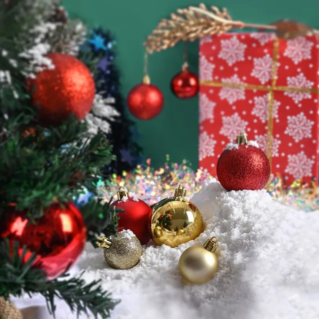 Joyeuses décorations de Noël ensemble de 24 ornements de boule de Noël paille