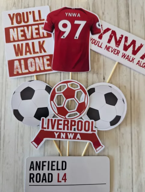 FOOTBALL Cake toppers LIVERPOOL FC Cake Toppers INSPIRED  7 birthday toppers