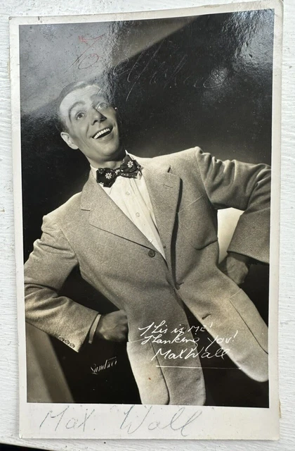 Max  Wall  -  British   Actor   -   Autographed  Photo