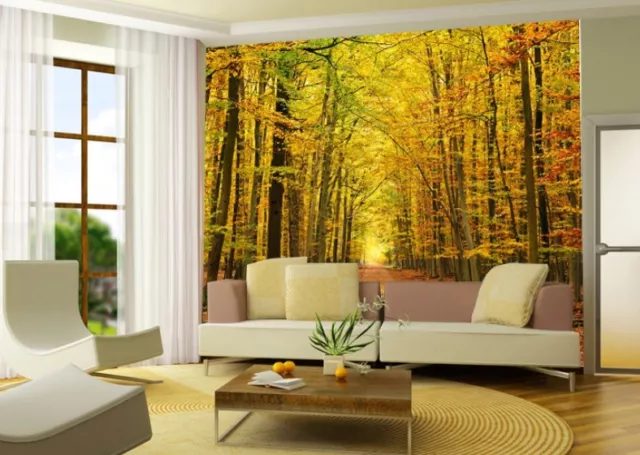 3D Herbst Wald Landschaft 4 Tapete Tapeten Mauer Foto Familie Tapete Wandgemälde