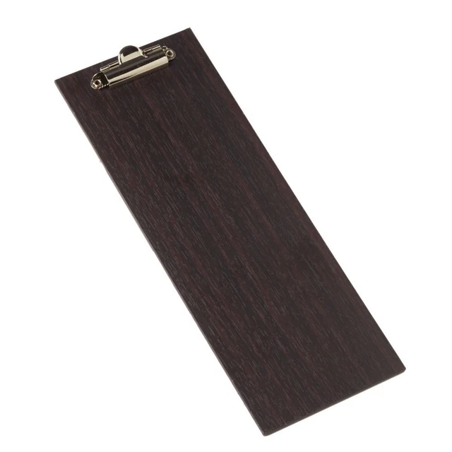 American Metalcraft CB4 Espresso Wood 12.5 x 4.5" Menu Holder