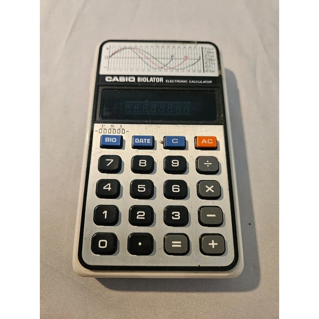 VINTAGE CASIO BIOLATOR Calculator HB-801 Electronic Biorhythm