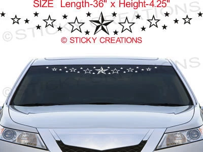 #102-01 STARDUST NAUTICAL STAR Windshield Decal Sticker