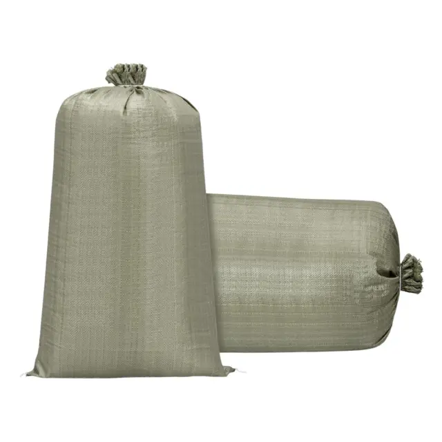 Sand Bags Empty Grey Woven Polypropylene 51.2 Inch x 35.4 Inch Pack of 10