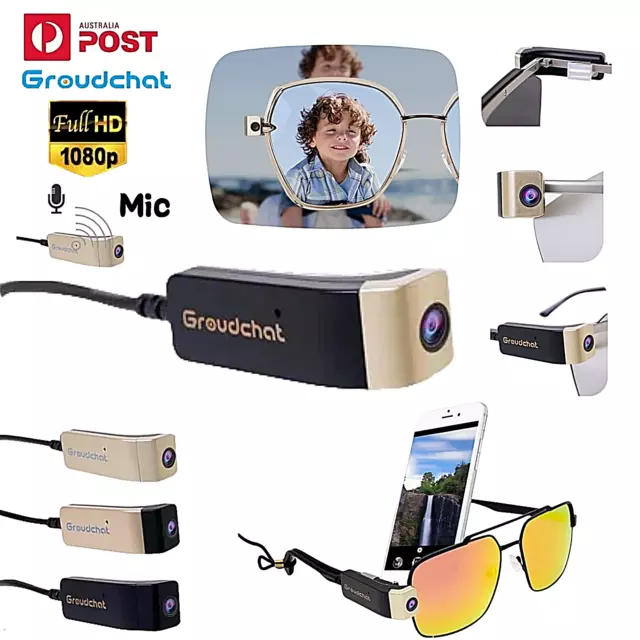 Camera Glasses 1080P HD Mini Cam Microphone Audio Video Recorder Eyewear DVR USB