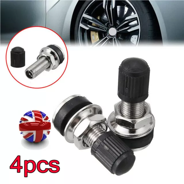 4Pcs Universal Tyre Valve Bolt In Stem Wheel Caps For Car Motorcycles Bicycle