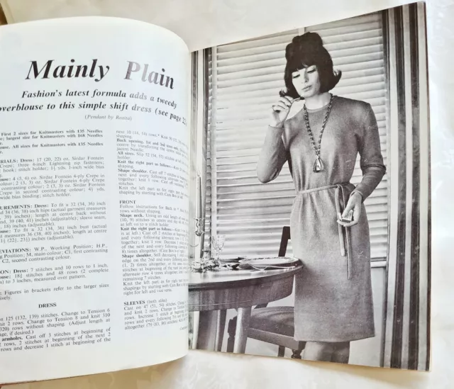 Vintage Retro - Modern Knitting Magazine Jan 1964, Machine Patterns Knitmaster 2