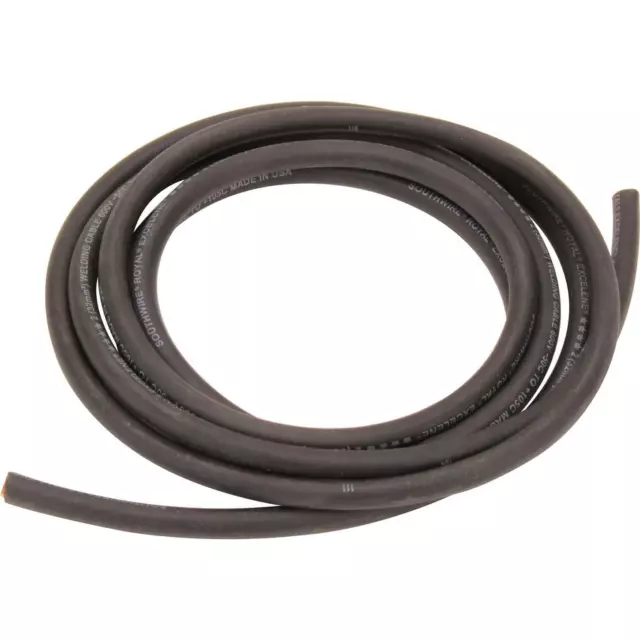 Black Welding Cable - Battery Cable, 10 Foot, 2ga