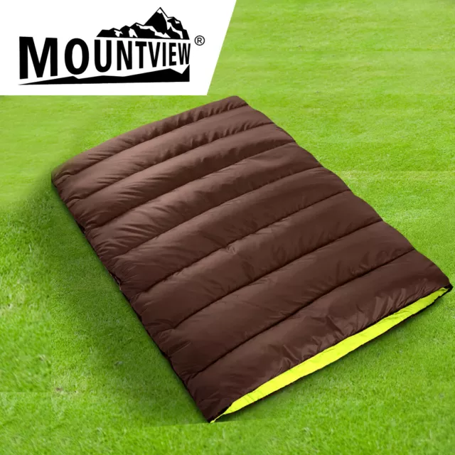 Mountview Sleeping Bag Single Double Bags Outdoor Camping Hiking Thermal Winter