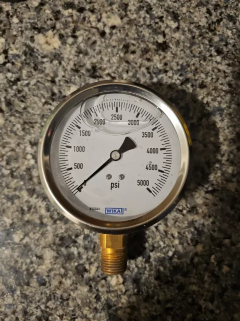 Wika Pressure Gauge 0-5000 psi 3/4" MNPT Brand NEW