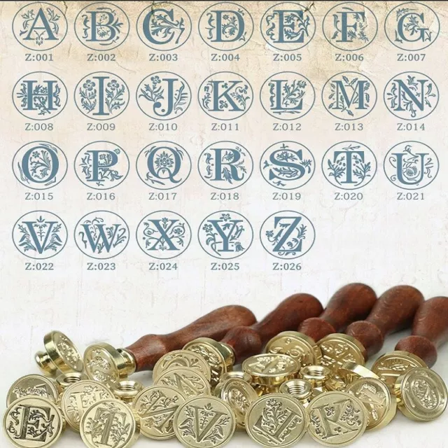 Sealing Wax Classic Initial Wax Seal Stamp Alphabet Letter