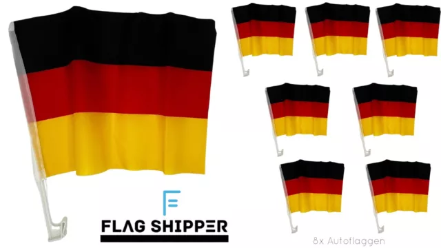 8x Deutschland Autofahne Autoflagge WM EM 2024 Deutschland Fanartikel
