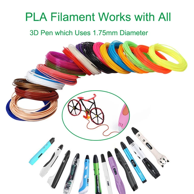 5M 3D PEN Filament ABS/PLA 1.75mm Plastic Rubber Printing Filaments ...