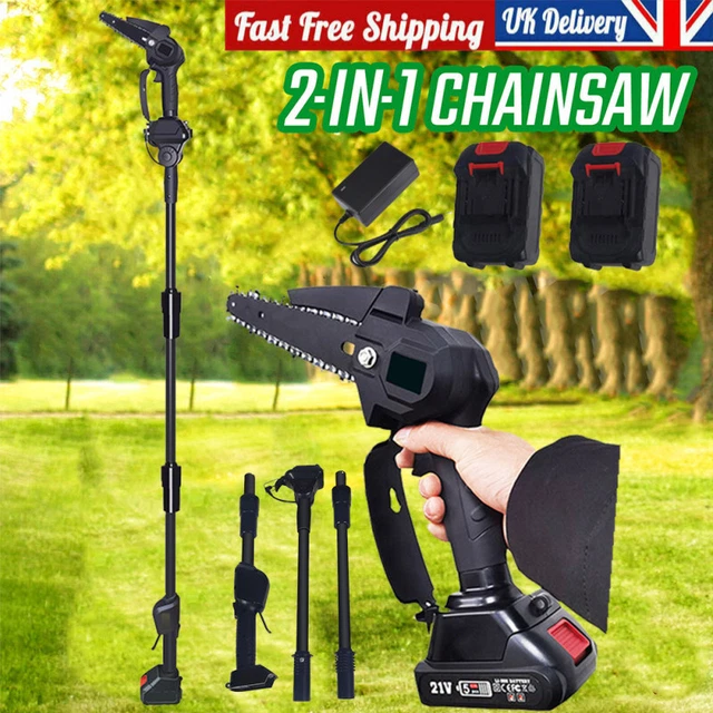 LONG REACH CHAINSAW Cordless Telescopic Pole Chainsaw 21V Lithiumion