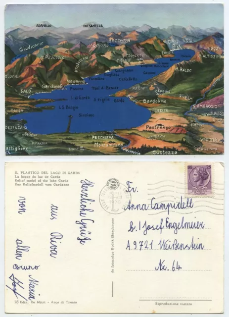 57820 - Lago di Garda - postcard, run Torbole 10.8.1970