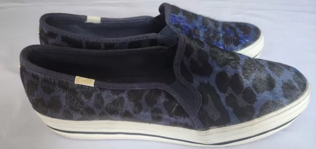 Keds X Kate Spade New York Triple Decker Leopard Sneakers Womens Size 10 Slip On