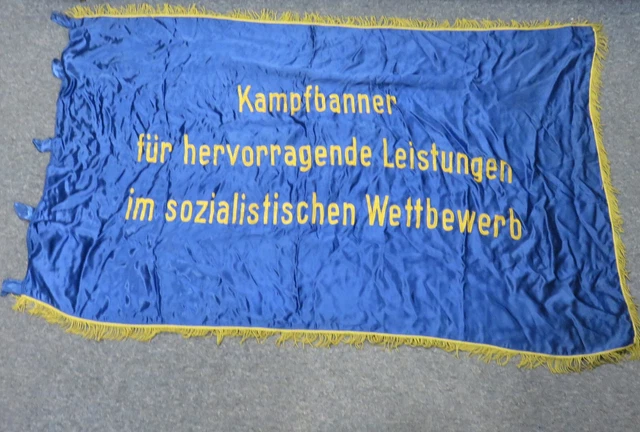 DDR, Großes Kampfbanner der Ingenieurbaubetrieb der Reichsbahn , ca. 195 x120 cm