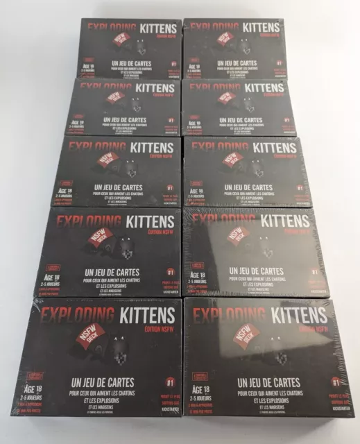 Exploding Kittens FRENCH VERSION NSFW Edition Card Game x 10 for Reseller Trader