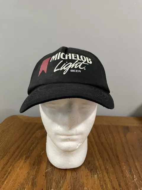 Vintage Michelob Light Beer Snapback Cap Hat  Black Adjustable