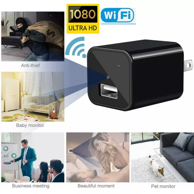 Mini WIFI HD 1080P Kamera USB Ladegerät Smart Home Babyphone Wireless Camcorder