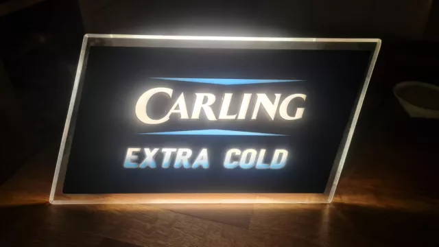 Carling Lager ( Illuminated wall sign LED light box) Pub sign mancave Etc