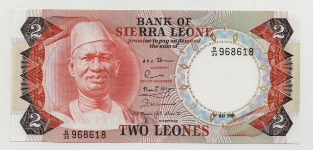 Sierra Leone 2 Leones 1980 Pick 6 Unc