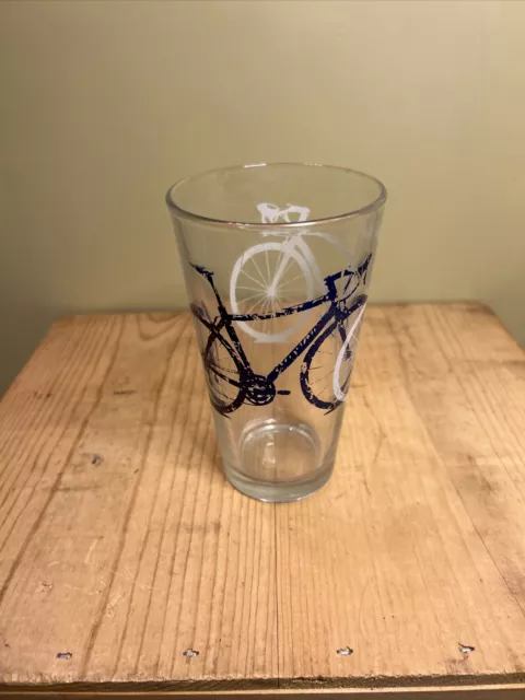 Greenline Goods - Bicycle Beer or Sweet Tea Glass 16 Oz Drinkware Purple Gray